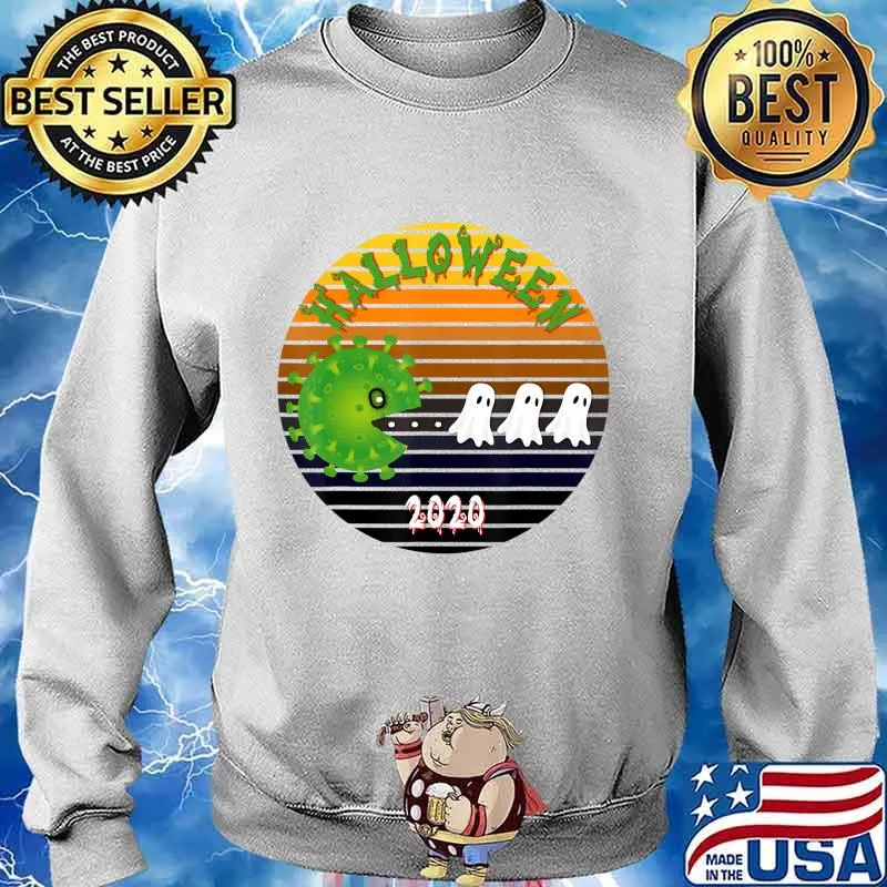 Halloween Viruman Retro Game-style Monster Dinosaur Ghosts T-Shirt Sweater