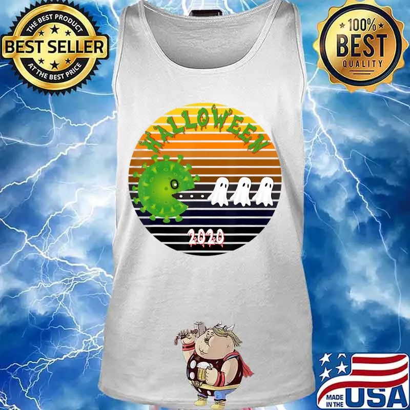 Halloween Viruman Retro Game-style Monster Dinosaur Ghosts T-Shirt Tank top