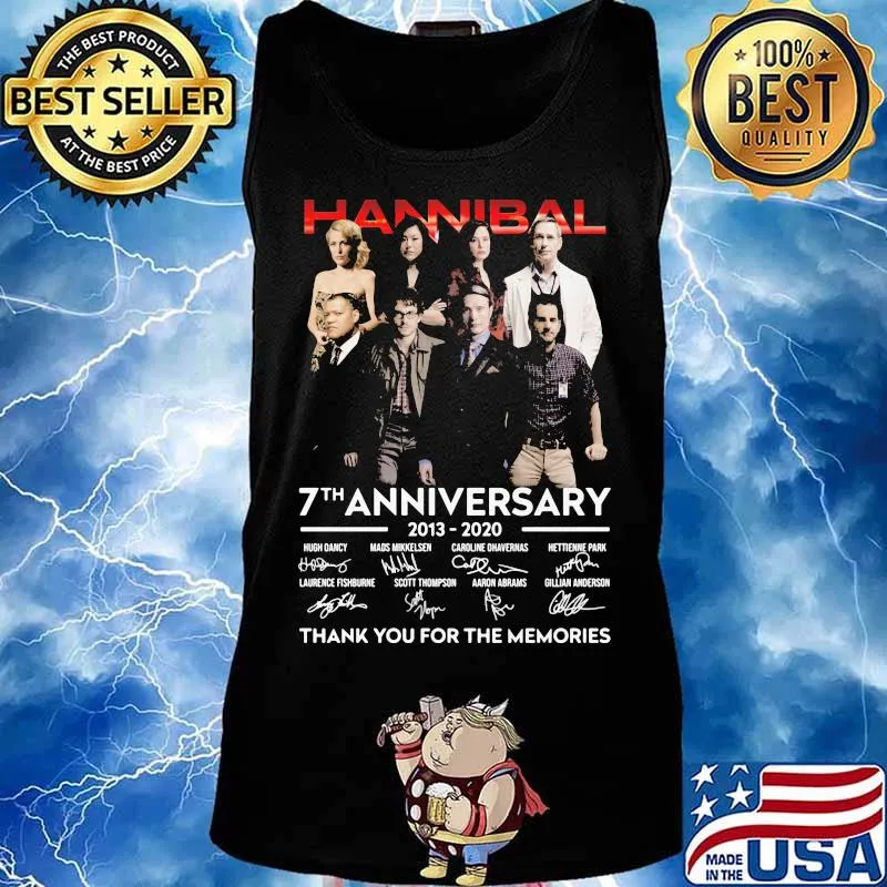 Hannibal 7th anniversary 2013 2020 thank for the memories signatures s Tank top