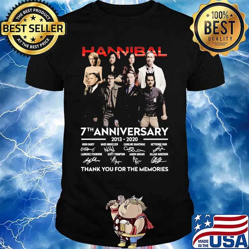 Hannibal 7th anniversary 2013 2020 thank for the memories signatures shirt