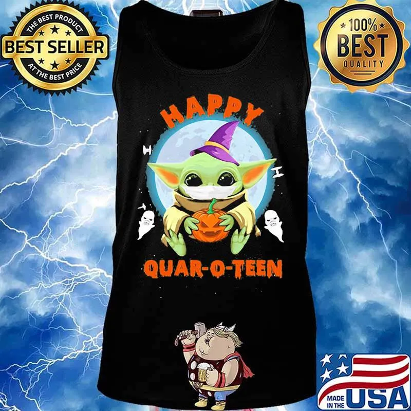 Happy halloween baby yoda witch quar-o-teen s Tank top