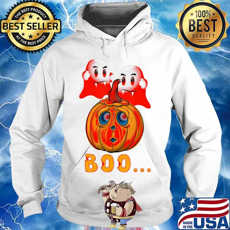 Happy Halloween! Boo pumpkin ghost scary scared design T-Shirt Hoodie