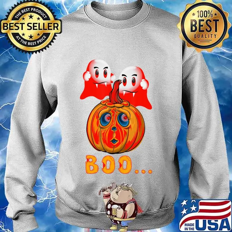 Happy Halloween! Boo pumpkin ghost scary scared design T-Shirt Sweater