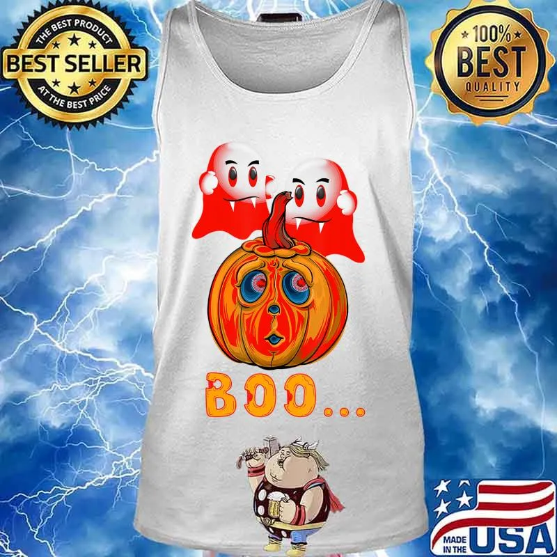 Happy Halloween! Boo pumpkin ghost scary scared design T-Shirt Tank top