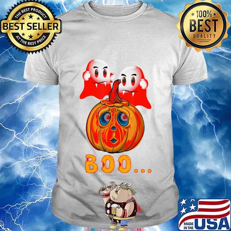 Happy Halloween! Boo pumpkin ghost scary scared design T-Shirt