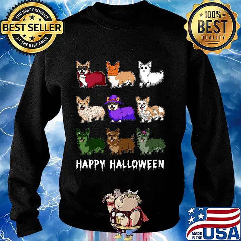 Happy halloween corgi dogs s Sweater
