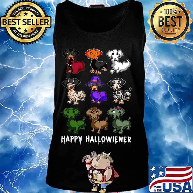 Happy halloween dachshund dogs s Tank top