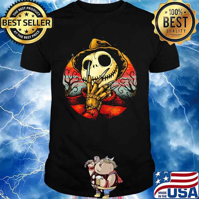 Happy halloween freddy krueger jack skellington vintage shirt