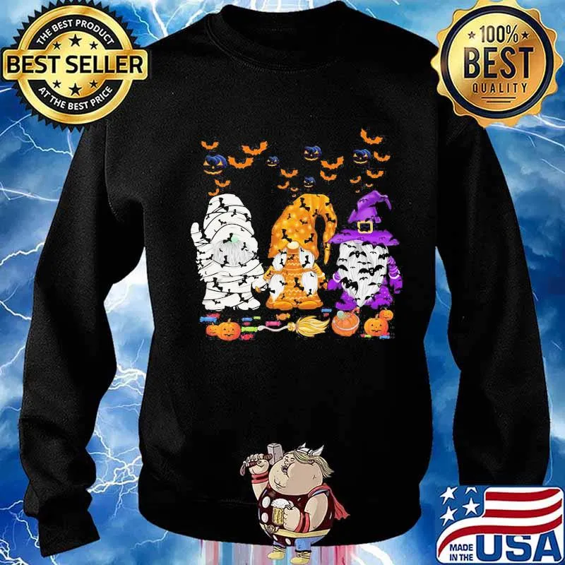 Happy halloween gnomes witch pumpkins s Sweater