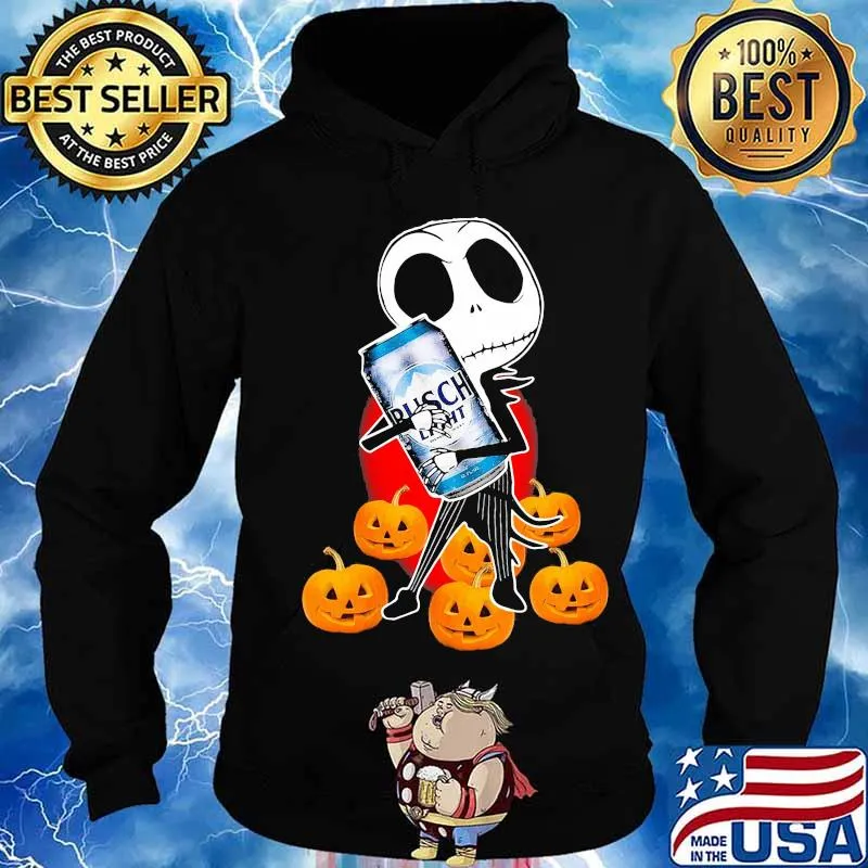 Happy halloween jack skellington hug busch light beer pumpkins s Hoodie