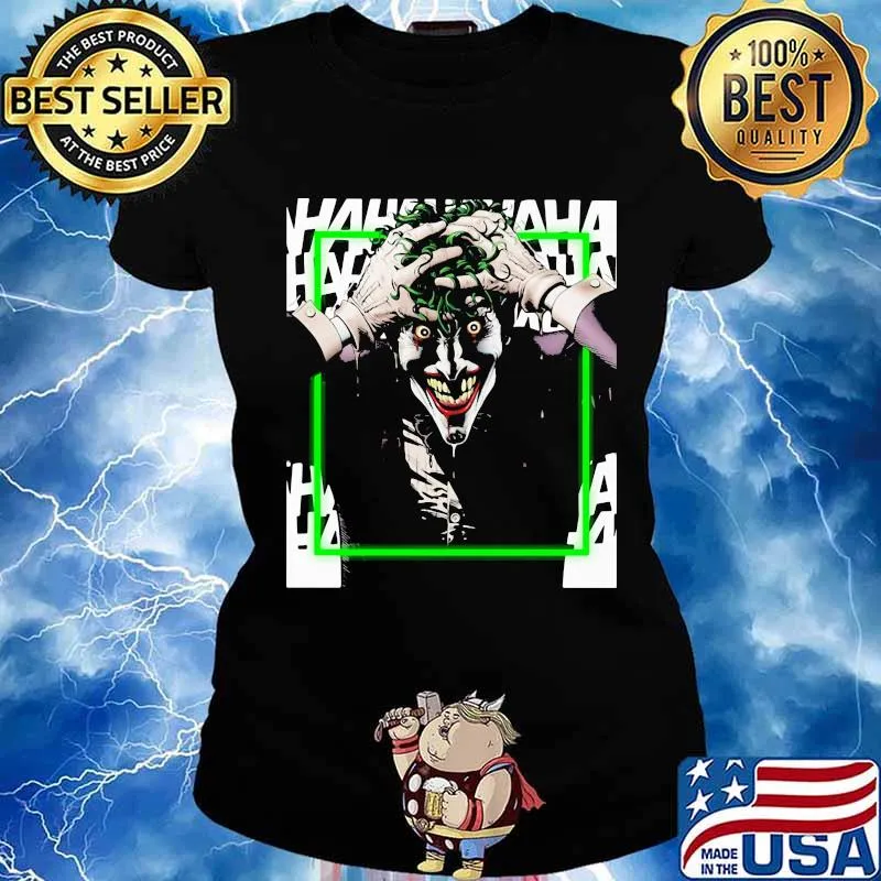 Happy halloween joker smiling hahaha s Ladies tee
