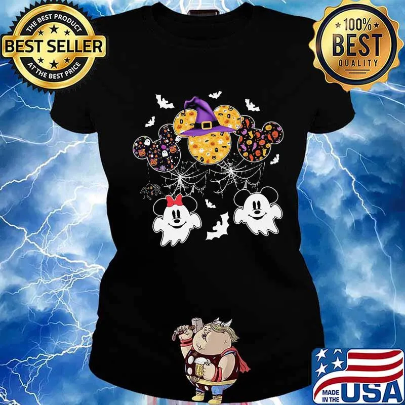Happy halloween mickey mouse ghost s Ladies tee