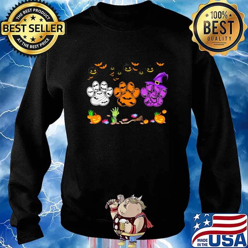 Happy halloween paw dogs witch s Sweater