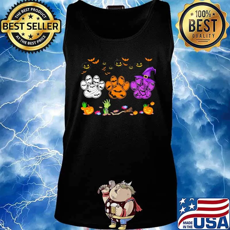 Happy halloween paw dogs witch s Tank top