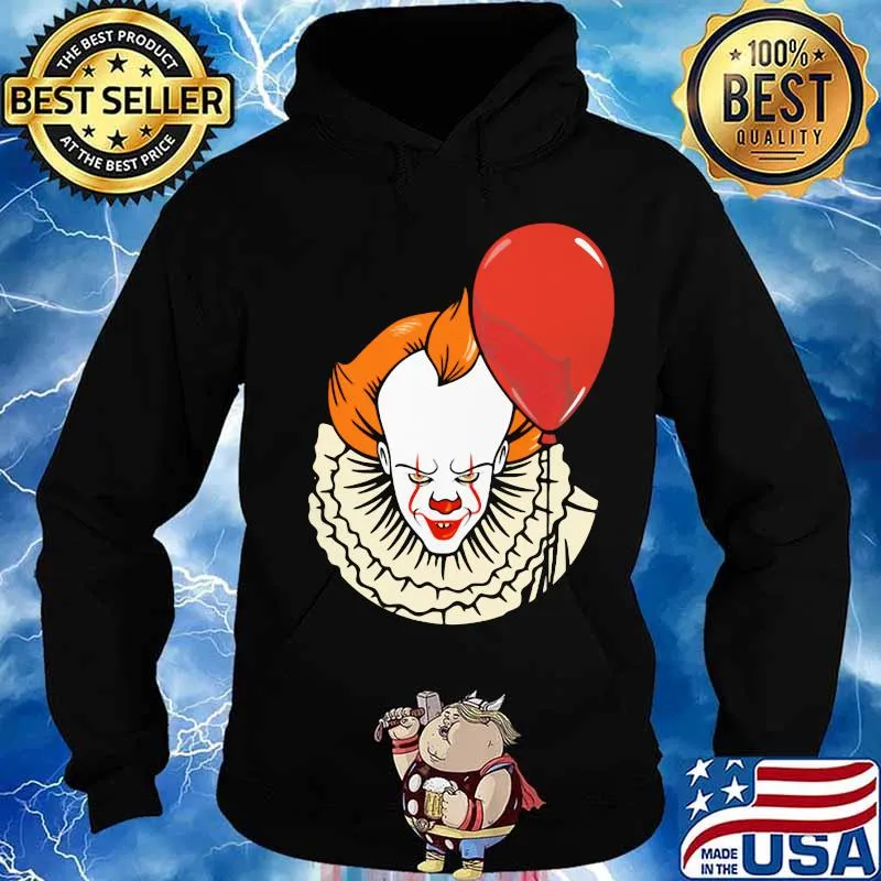 Happy halloween pennywise holding balloon s Hoodie
