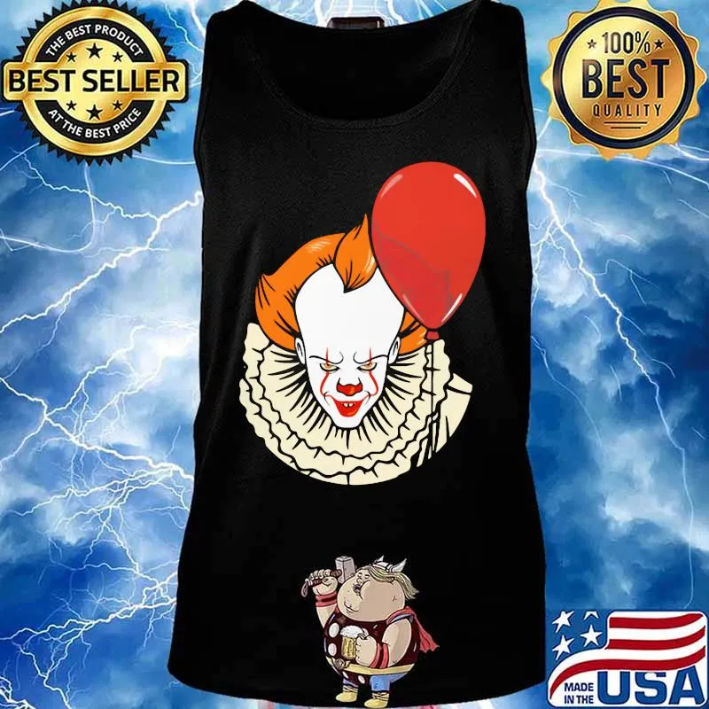 Happy halloween pennywise holding balloon s Tank top