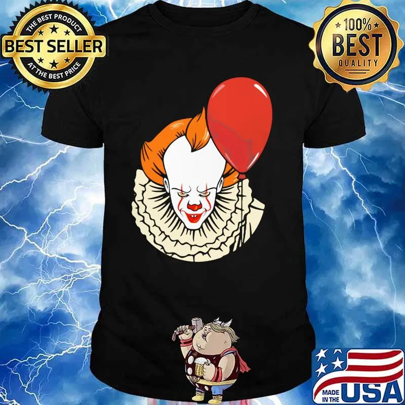 Happy halloween pennywise holding balloon shirt
