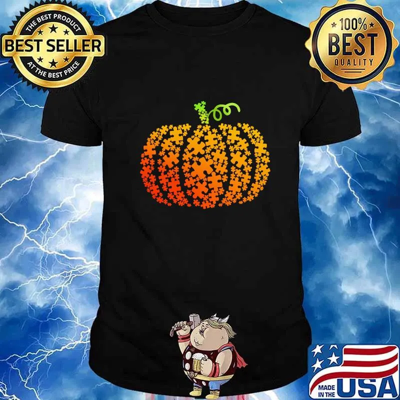 Happy halloween pumpkin autism shirt