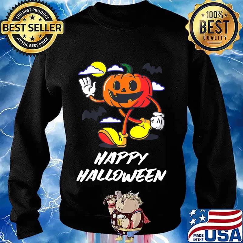 Happy Halloween Pumpkin Funny Costume Tee Gift T-Shirt Sweater