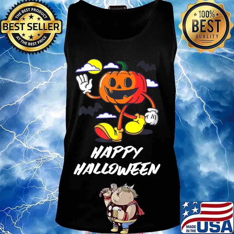 Happy Halloween Pumpkin Funny Costume Tee Gift T-Shirt Tank top