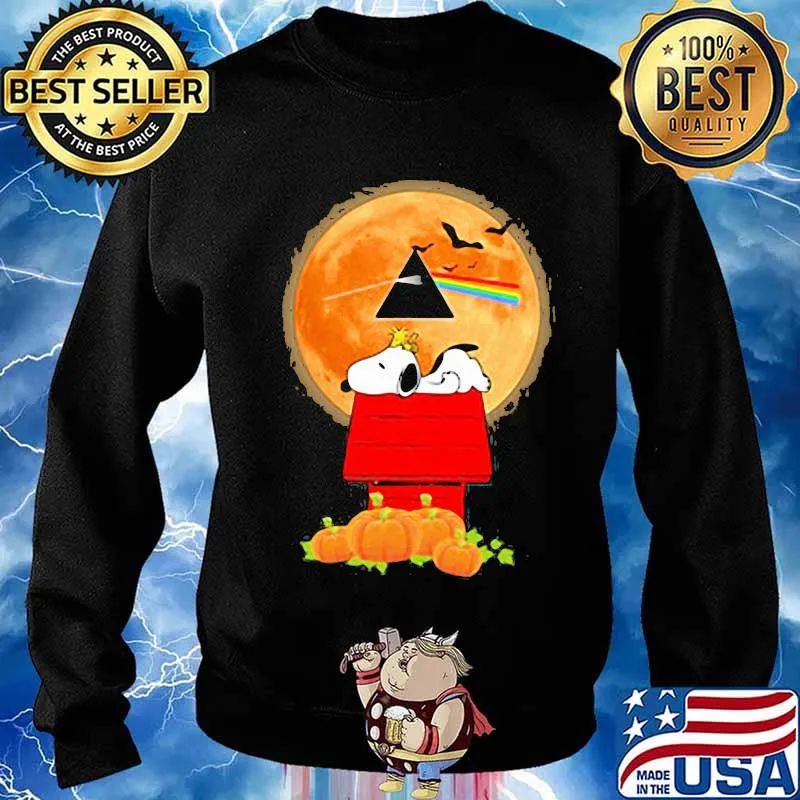 Happy halloween snoopy pumpkins pink floyd band s Sweater