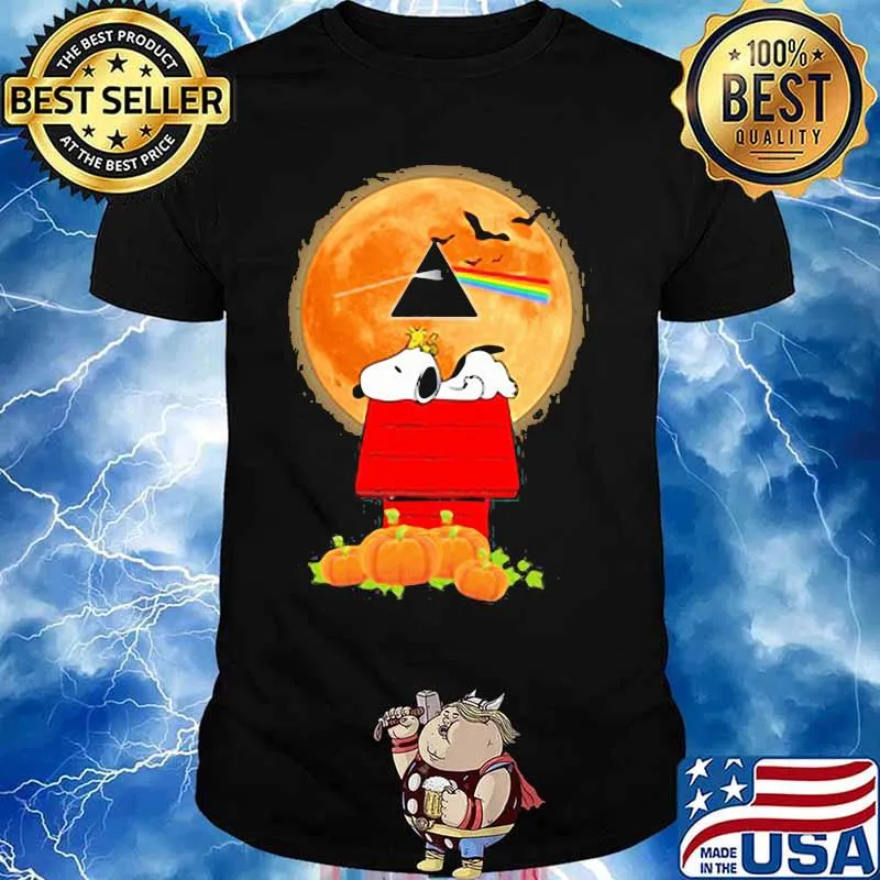 Happy halloween snoopy pumpkins pink floyd band shirt