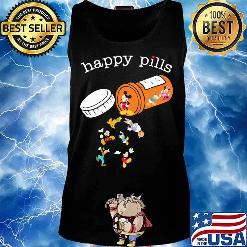 Happy pills mickey mouse and friends s Tank top