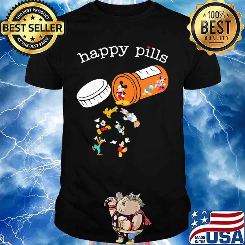 Happy pills mickey mouse and friends shirt