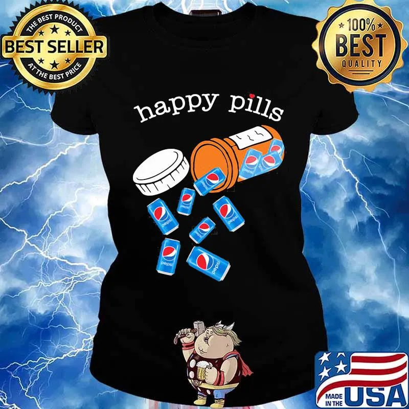 Happy pills pepsi logo s Ladies tee