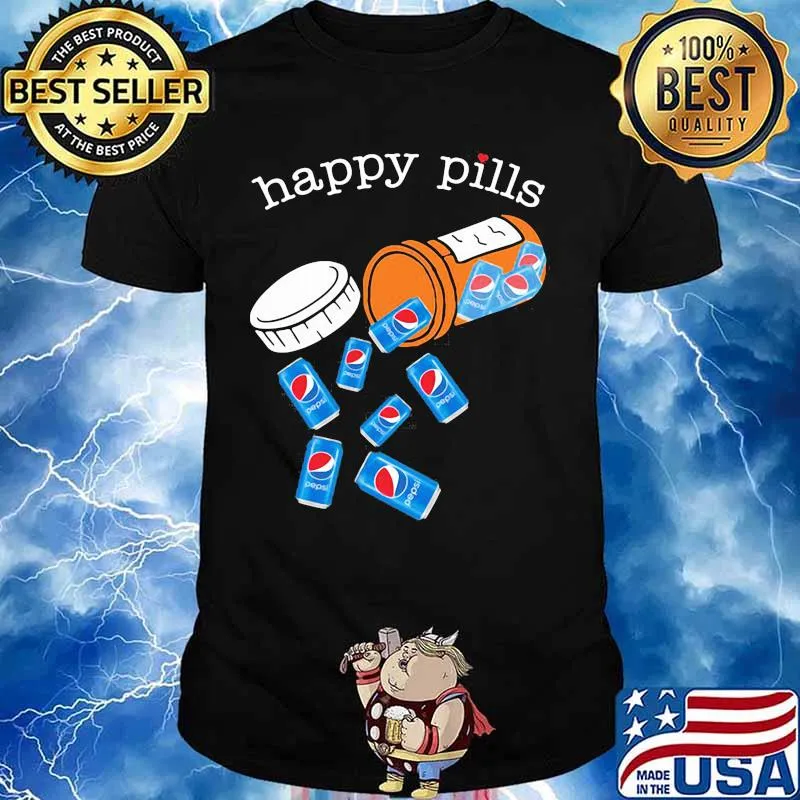 Happy pills pepsi logo shirt