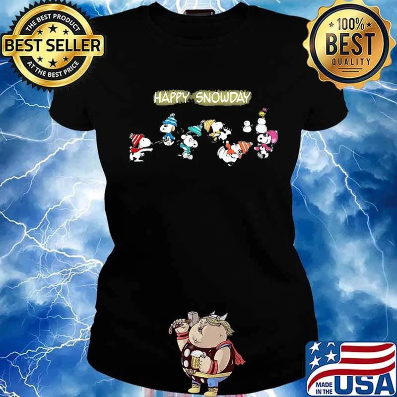 Happy snowday snoopy merry christmas s Ladies tee
