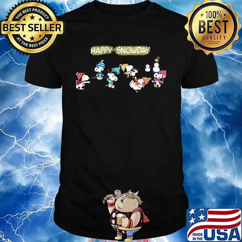 Happy snowday snoopy merry christmas shirt