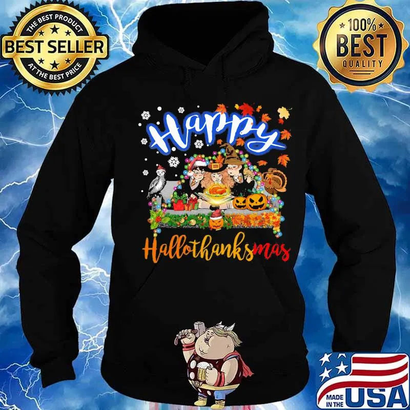 Harry potter happy hallothanksmas halloween thanksgiving christmas s Hoodie