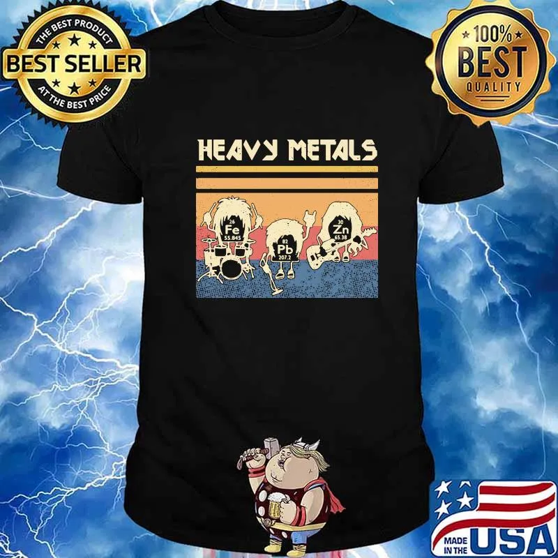 Heavy metals fe pb zn band vintage retro shirt