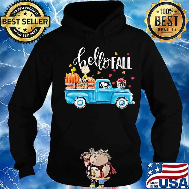 Hello fall the peanuts riding car s Hoodie