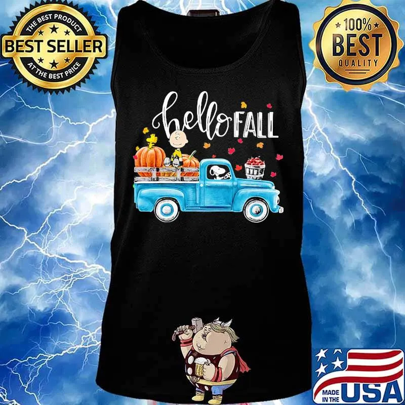 Hello fall the peanuts riding car s Tank top