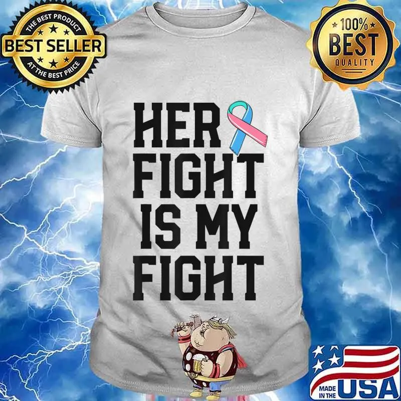 Her Fight Is My Fight Thyroid Cancer Warrior Husband Men T-Shirt