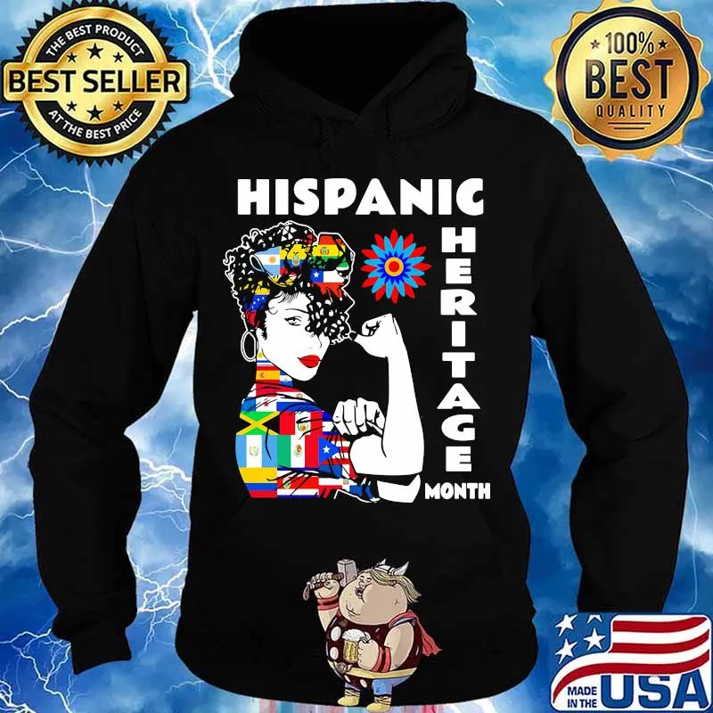 Hispanic heritage month woman flags s Hoodie