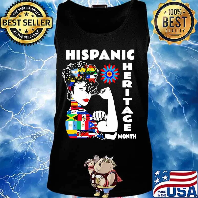 Hispanic heritage month woman flags s Tank top