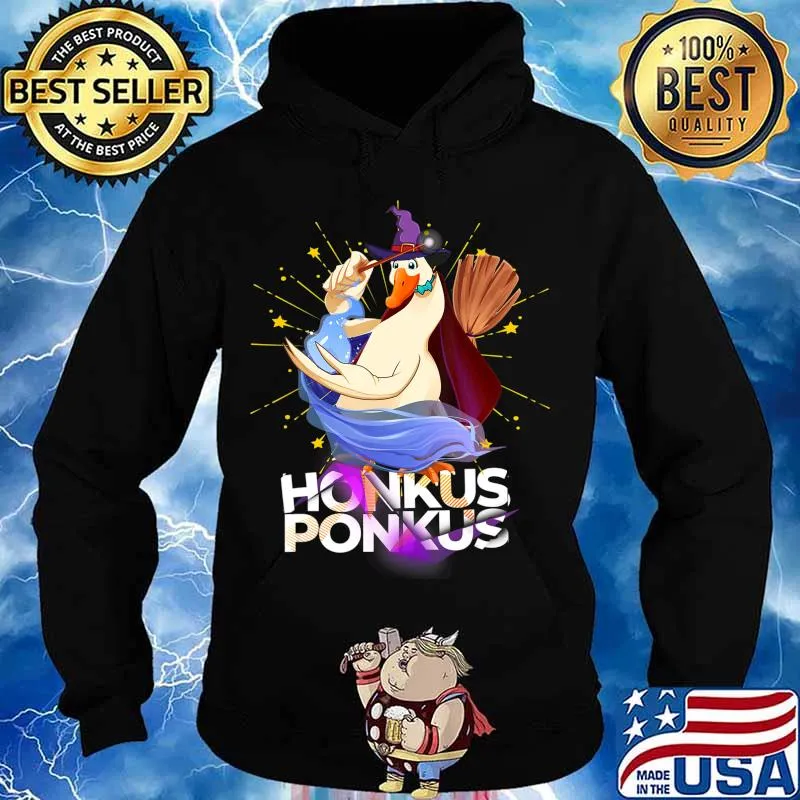 Honkus Ponkus Funny Halloween Witch Cute Duck Costume T-Shirt Hoodie
