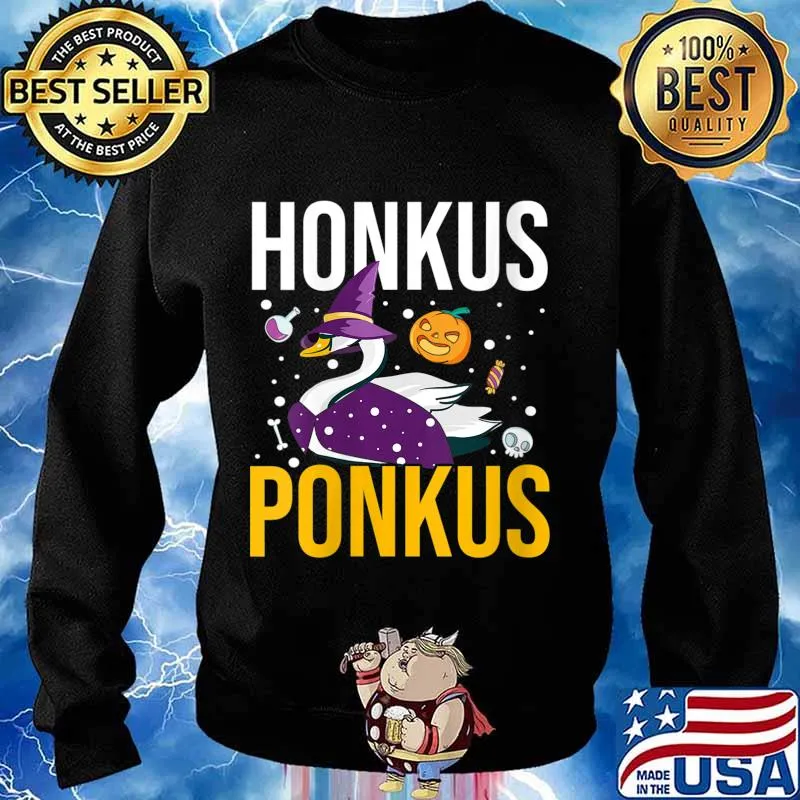 Honkus Ponkus Shirt Funny Halloween Witches Duck Gifts Shirt Sweater