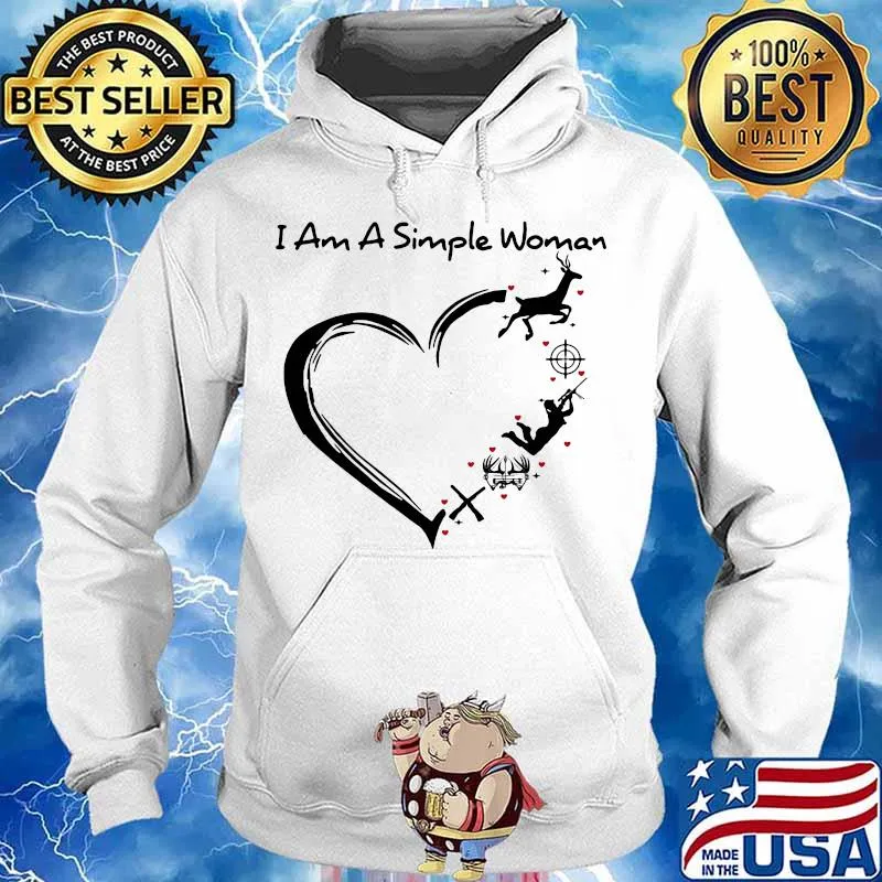 I am a simple woman heart reindeer christmas s Hoodie