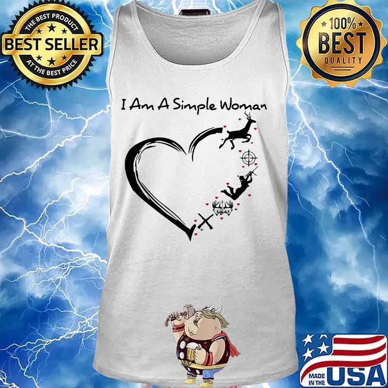 I am a simple woman heart reindeer christmas s Tank top