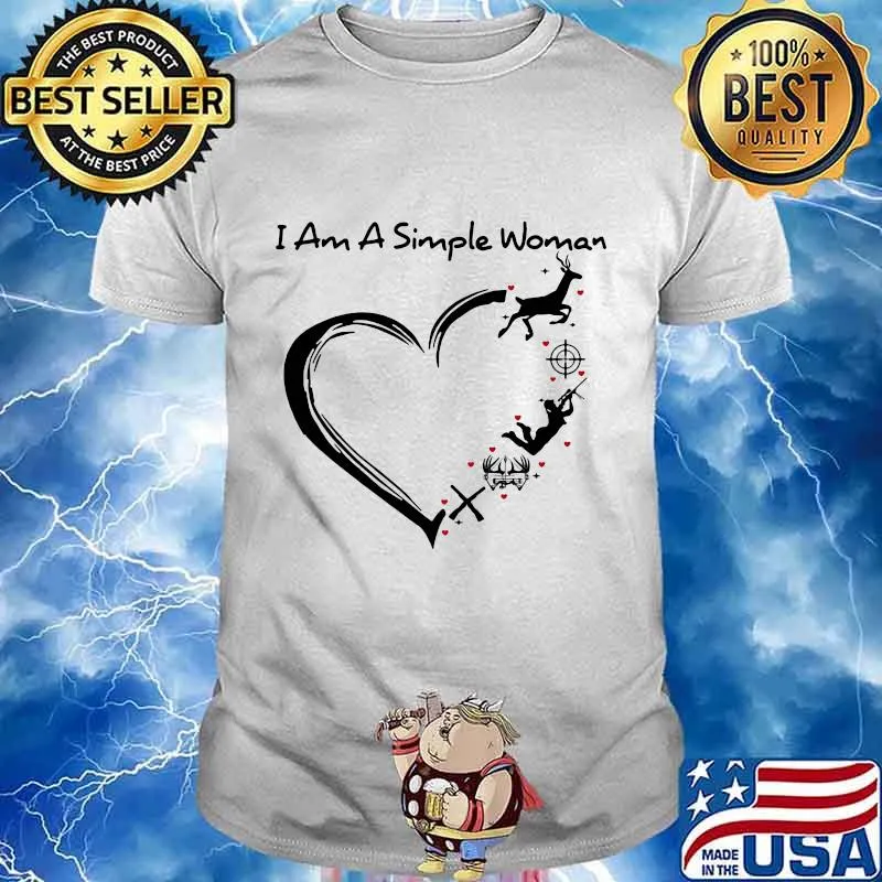 I am a simple woman heart reindeer christmas shirt