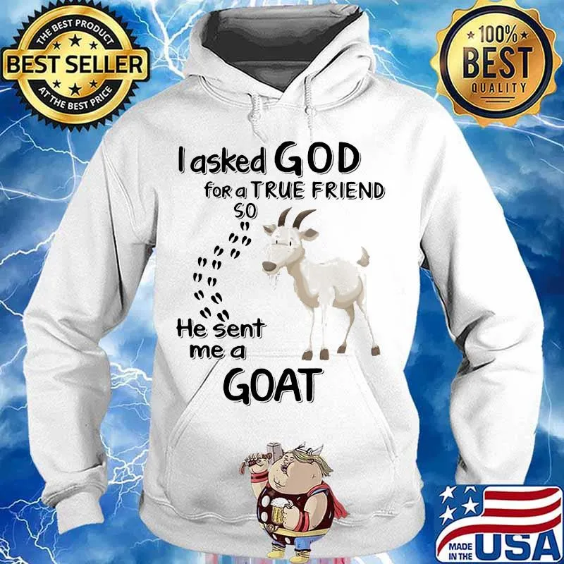 I asked god for a true friend so he sent me a goat s Hoodie