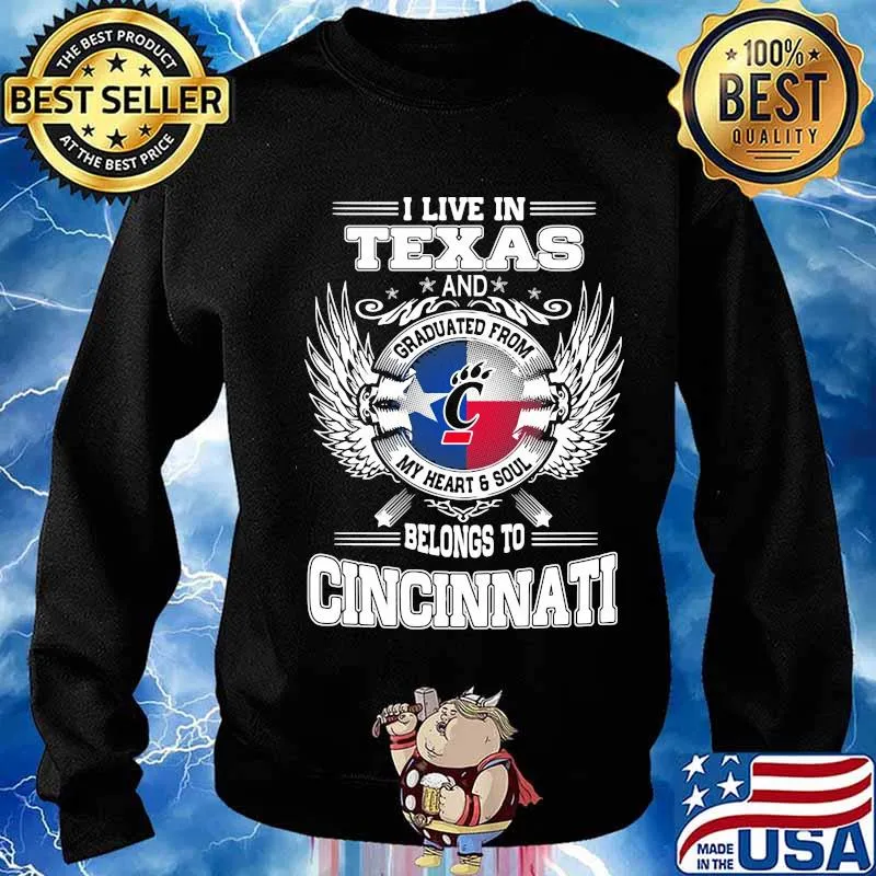 I live in texas and belong to cincinnati s Sweater