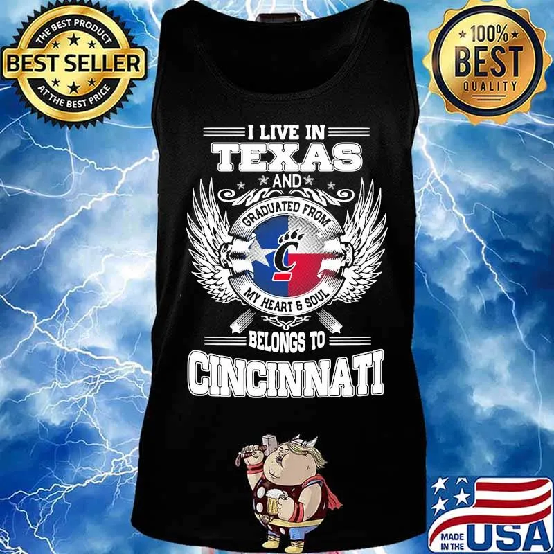 I live in texas and belong to cincinnati s Tank top