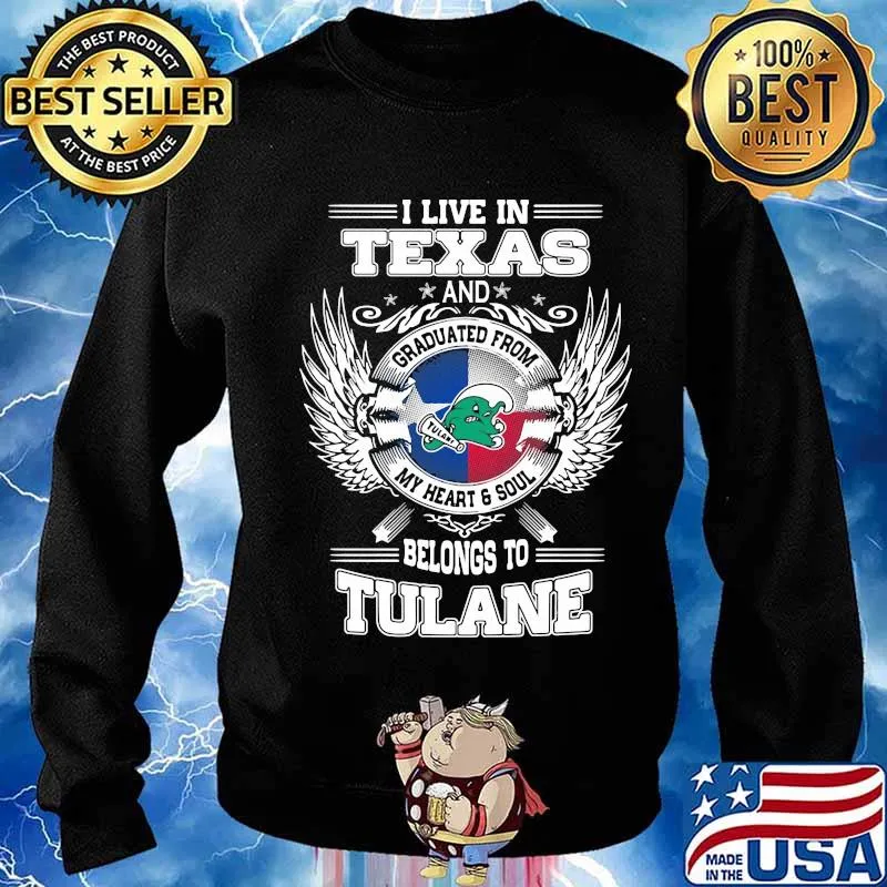 I live in texas and belong to tulane s Sweater