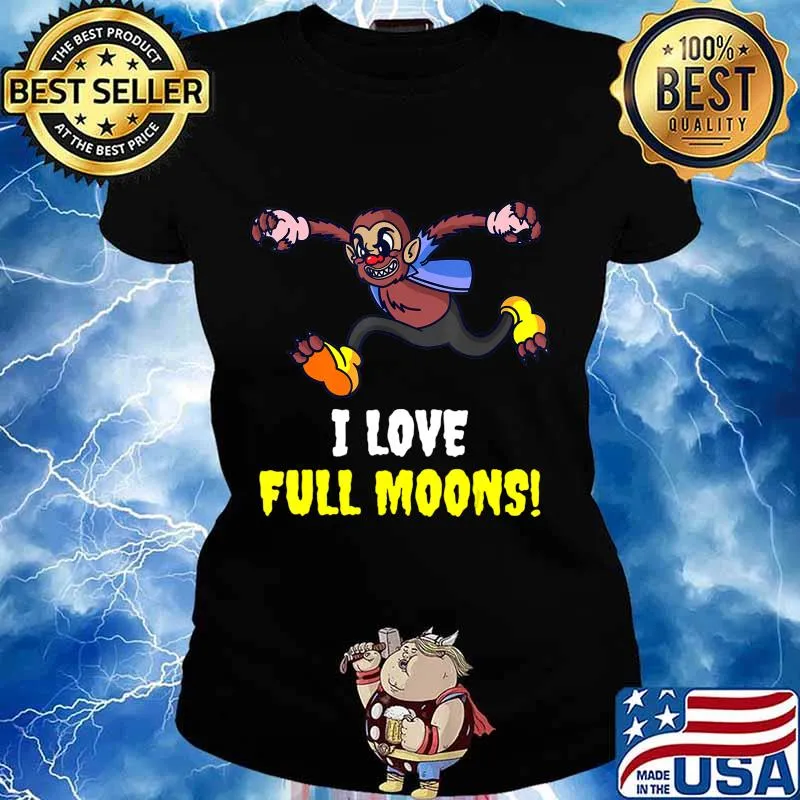 I love full moons Funny Costume Tee Halloween Gift T-Shirt Ladies tee
