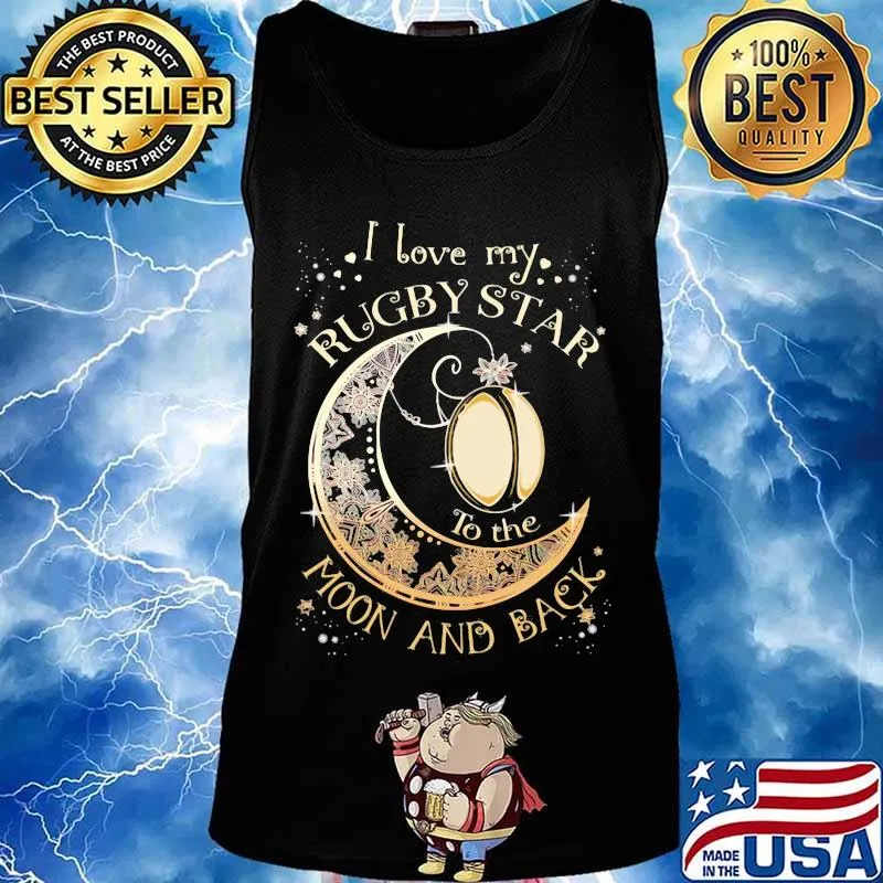 I love my rugby star to the moon and back s Tank top